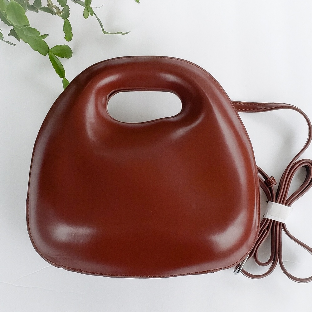 Kimmy- Unique Clam Shell Type Brown Fashion Bag